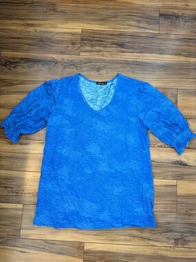 David Cline V-Neck Puff Sleeve Top